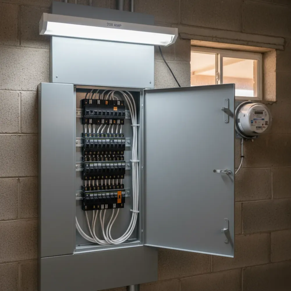 Completed 200-amp meter upgrade and organized breaker panel in Oahu residential home