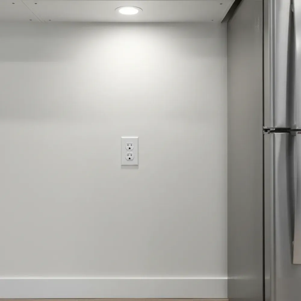 Completed outlet relocation result in a renovated Oahu kitchen wall