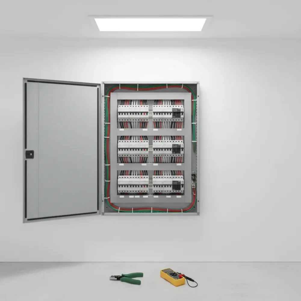 Newly upgraded residential electrical panel after professional panel service completed on Oahu