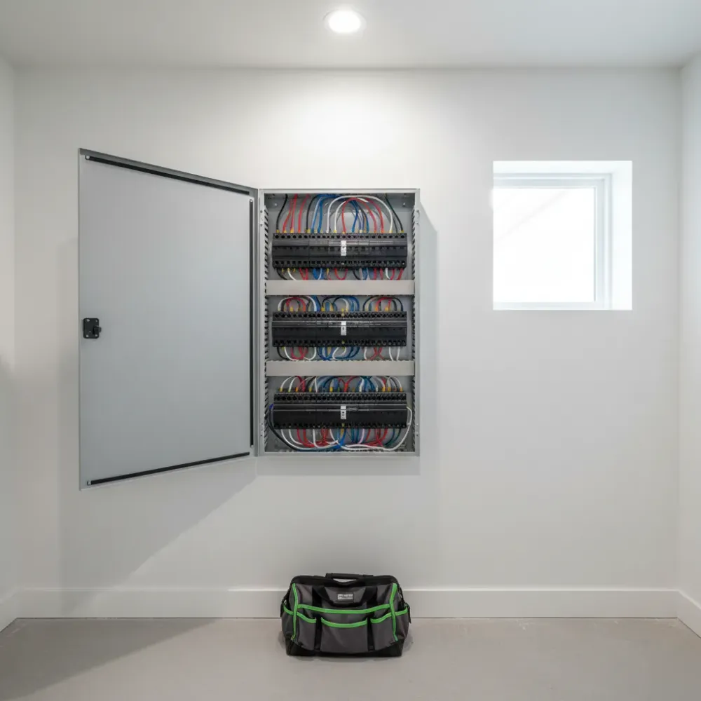 Completed electrical panel upgrade result inside Oahu residential property