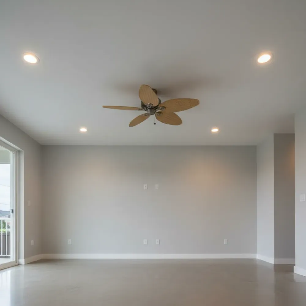 Finished recessed LED lighting installation result in Oahu residential living room