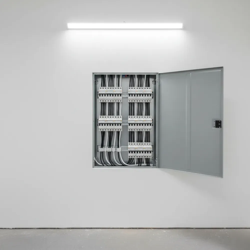 Completed whole home rewiring result with organized electrical panel in Oahu residence